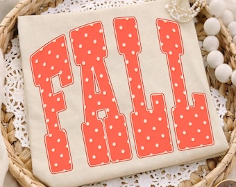 Fall Polka Dot PNG, Trendy Fall Sublimation, Fall png, Autumn png, Retro Fall png, Digital Download