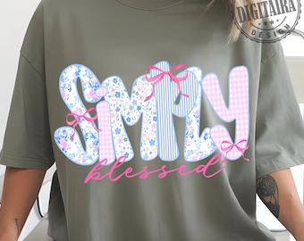 Preppy png, Simply Blessed Coquette Png, Retro Christian Png, Faith png, Christian Coquette PNG, Religious Png, Bible Verse Png, Bow Png