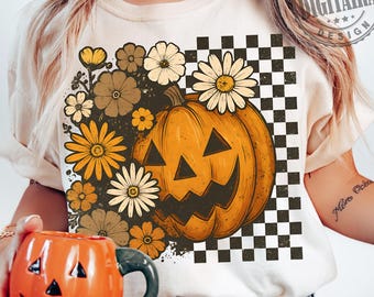 Floral Fall Pumpkin Png, Fall Png, Fall Pumpkin Png, Thanksgiving Png, Autumn Png, Fall Shirt, Boho Floral Pumpkins png, Halloween Png