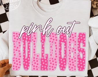 Bulldogs Png, Pink Out Bulldogs Png, Football Pink Out Png, Breast Cancer Awareness Png, Bulldogs Pink Out Shirt Png, Bulldogs Football Png