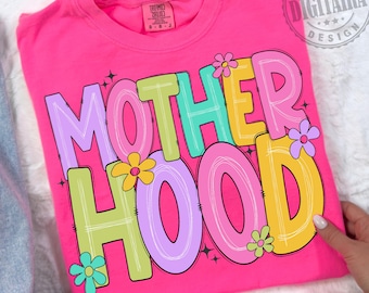 Motherhood PNG, Preppy Motherhood Shirt PNG, Funny Mom Quote Png, Sarcastic Mama Retro PNG, Sassy Mother's Day Sublimation Design png