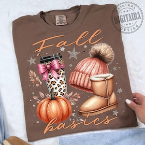 Fall png,Retro Fall Basics Png, Retro Fall Pumpkin Bow Png, Fall Coquette Bow PNG, Fall Shirt Png, Autumn Girly Png,Preppy fall png