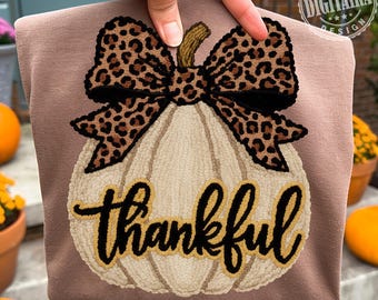 Latch Hook Yarn Crochet Pumpkin PNG, Thanksgiving Png, Faux Yarn Png, Thankful Png, Leopard Fall Png, Sublimation Design, Give Thanks Png