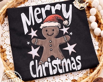 Merry Christmas png, Gingerbread png, Trendy Handdrawn Christmas PNG, Christmas PNG, Doodle Png, Holiday Shirt Design Preppy png