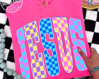 Jesus png,Retro Jesus Png,Preppy Jesus,Varsity Png,Checkered Jesus png,Trendy Png,Faith Png,Christian png Png,Religious png