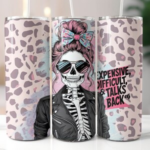 Sarcastic Tumbler Wrap, Skeleton Tumbler Png, 20oz Skinny Straight Tumbler Wrap Sublimation Design, Funny Tumbler PNG Download