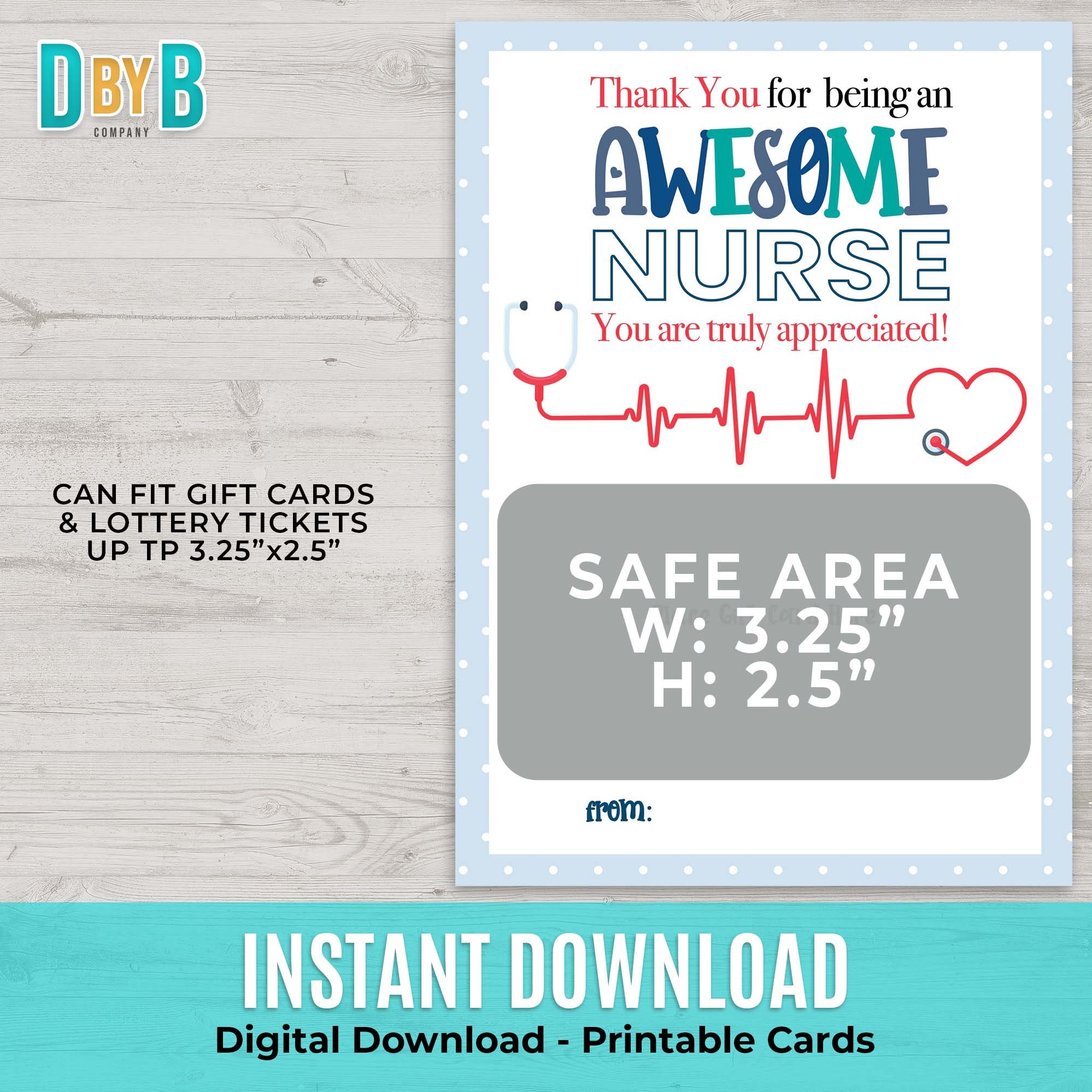 Thank You for Being an Awesome Nurse Gift Card Holder for Nurses Caregiver Nurses Appreciation