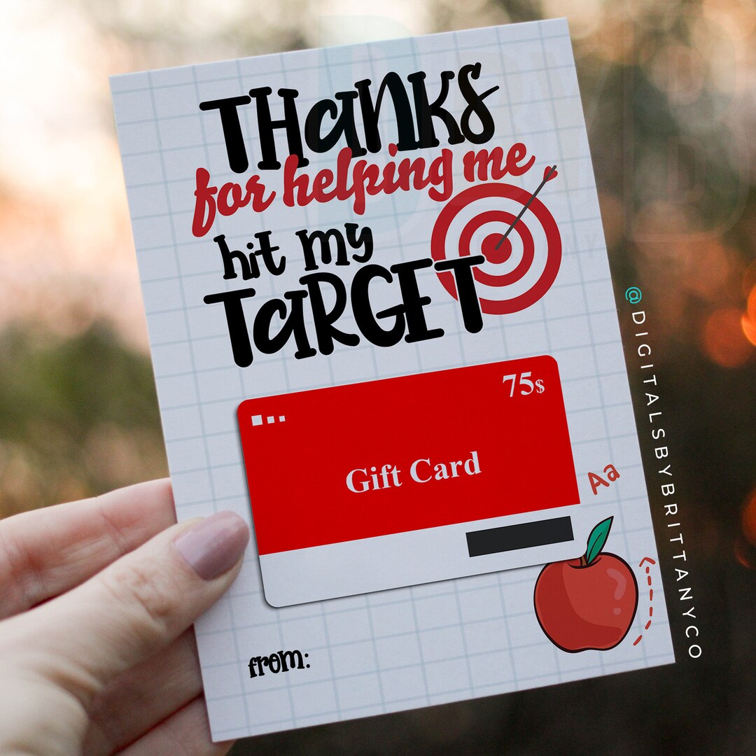 Printable Target Teacher Gift Card Holder - Etsy