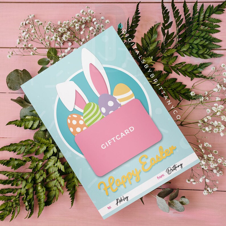 Easter Bunny Gift Card Holder: Printable Template (PDF) - Etsy