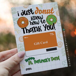 St.Patrick&#39;s Day Teacher Gift Card Holder