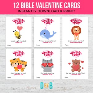 Cartões de versículos bíblicos para o dia dos namorados | Cartões cristãos para o dia dos namorados para crianças | Cartões de escrituras para o dia dos namorados | Dia dos namorados bíblicos | Cartões para o dia dos namorados para impressão