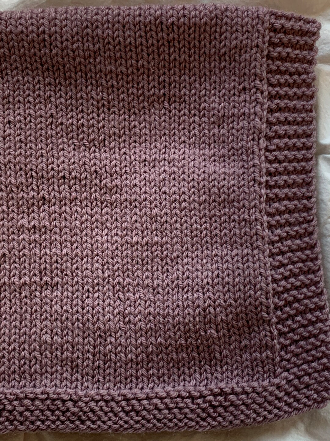 Beginner Knit Baby Blanket Pattern Easy Knit Baby Blanket Etsy