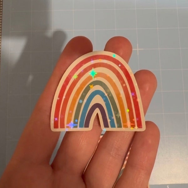 Holographic sparkle rainbow sticker for phones, stationery, tumblers, laptops, kindles and more!