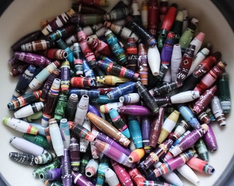 25 pack - High quality handmade recycled paper beads