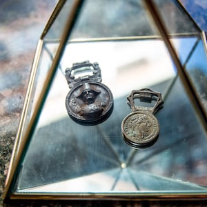 Vintage Bottle Openers Souvenirs from Paris, Relief Image of Napoleon Bonaparte and the Eiffel Tower Bottle Openers Christofle Napoleon