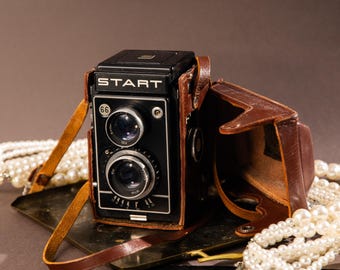 TLR Film Camera START 66 120mm PZO Warszawa Rare Camera With Original Case Working