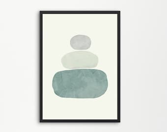 Minimalist Abstract Rocks Art, Contemporary Art, Modern Painting, Abstract Digital Art, Download Abstract Art , Rocks Download Art