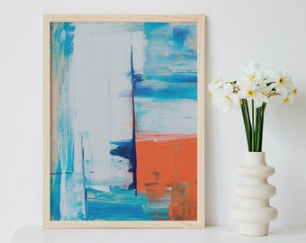 Colorful Wall Art Printable, Modern Abstract Painting, Contemporary Wall Art, Downloadable Art Minimalist, Abstract Digital Download Art