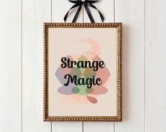 Strange Magic Art Print, Love Potion, Perfume Bottle, Boho Wall Decor (Digital Download)