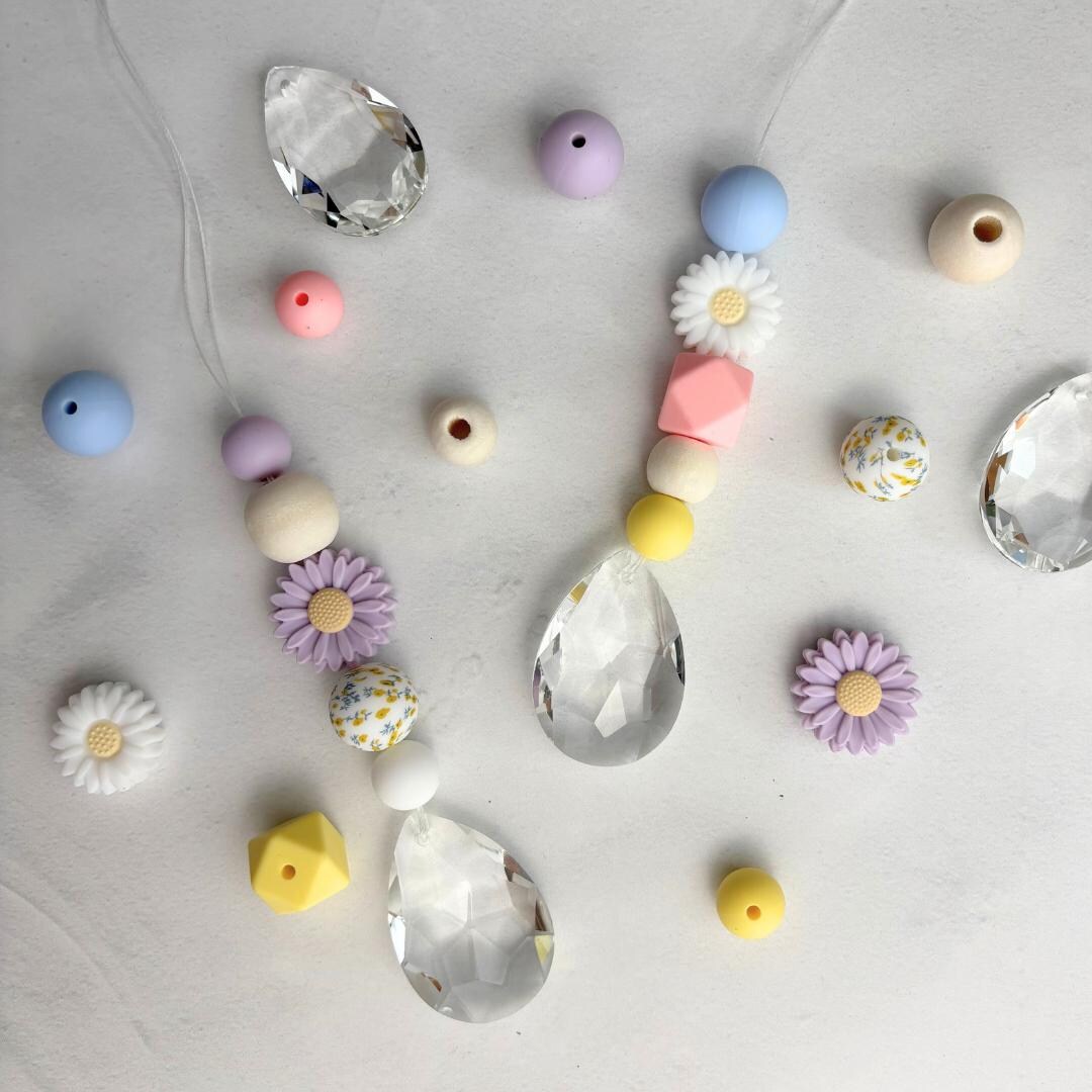 10x DIY Sonnenfänger Bastelset - Bunte Kristalle 38mm Für Kindergeburtstag & Party