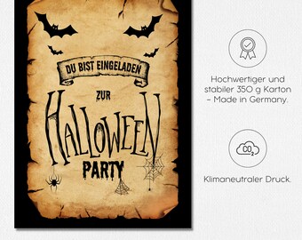 Halloween-Einladungskarten Für Kinder – 12 Stück Mit Umschlägen, 12,7x17,8 Cm, Gruseliges Design