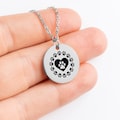 Personalized Paw Print Necklace: Engraved Pet Memorial Pendant product logo