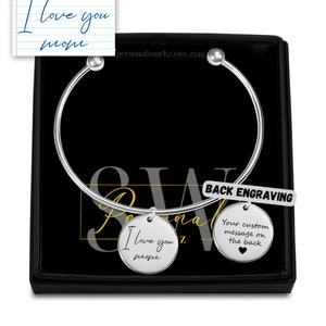 Handgeschreven handtekeningarmband - aangepaste gravure, gepersonaliseerde aandenken, zinvolle sieraden - perfecte moeder en uniek jubileumcadeau
