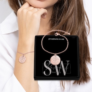 Bracelet du zodiaque personnalisé - Bijoux carte du ciel gravés - Cadeau constellation du ciel nocturne - Bracelet astrologie personnalisé pour les amateurs de signe astrologique