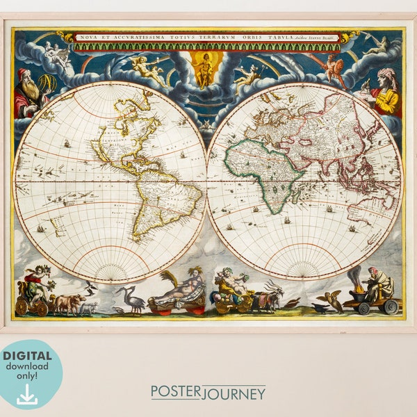 Accurate World Map Poster - Etsy