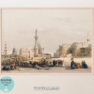 Entrance to Citadel Cairo | Ancient Egypt | Egypt Art Print | Vintage Illustration | Printable Wall Art | Vintage Poster | DIGITAL Download