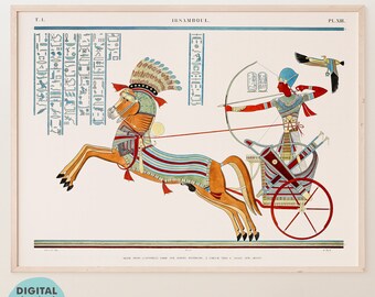 Painting from Great Speos | Hieroglyph | Ancient Egypt | Vintage Illustration | Printable Wall Art | Vintage Poster | DIGITAL Download