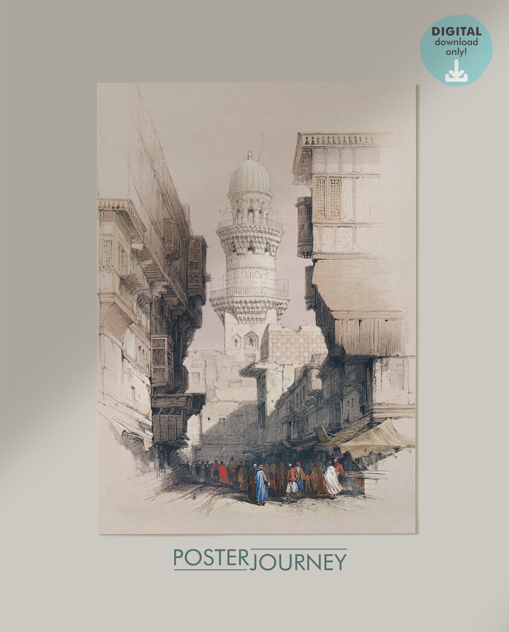 Ancient Egypt Landmarks Poster Bundle, Gallery Wall Set of 6 Prints ...