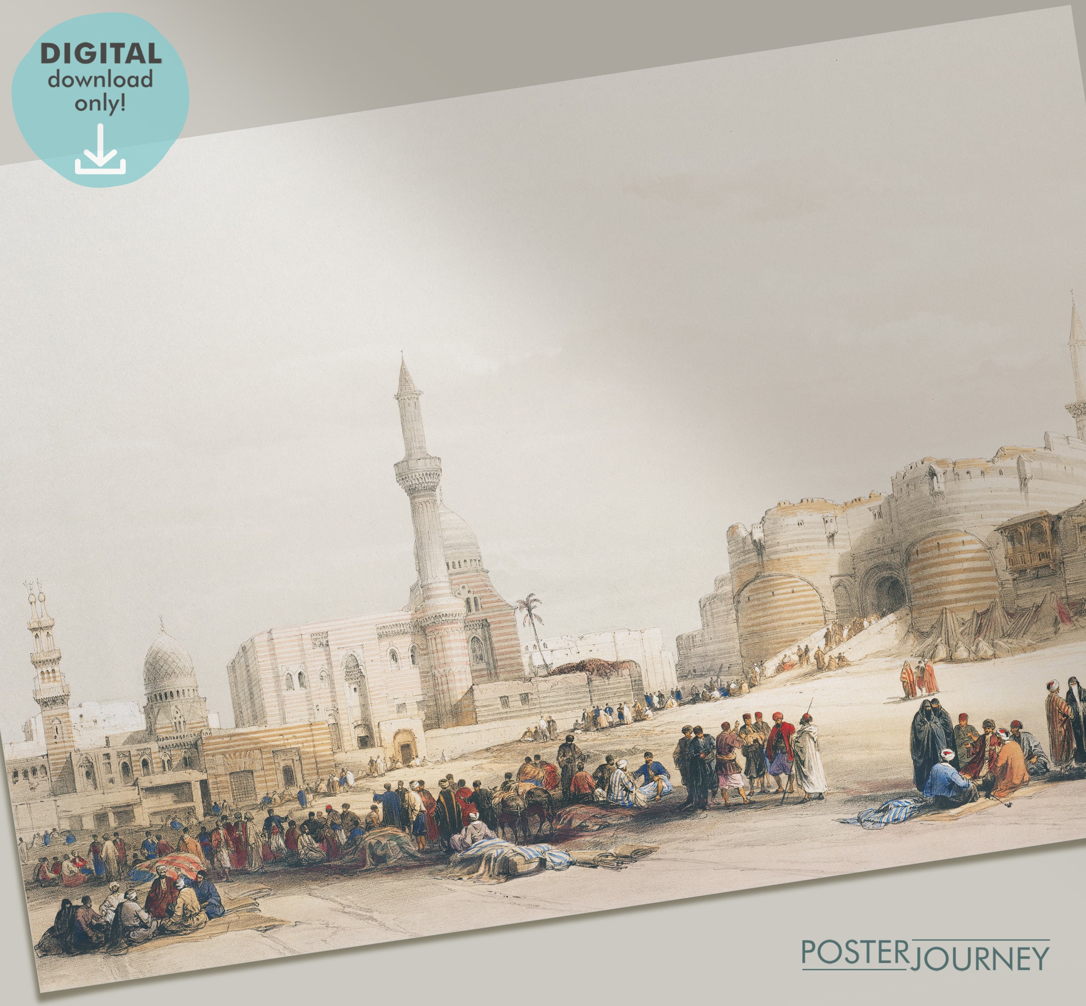 Ancient Egypt Landmarks Poster Bundle, Gallery Wall Set of 6 Prints ...