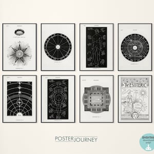 Astrologie Konstellationen Sternbilder Bundle, Vintage Diagramme, Galerie Wand Set von 8 Drucke, druckbare Wand Kunst Dekor, DIGITALER Download