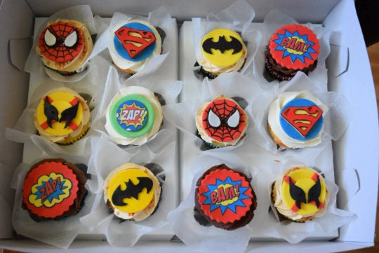 Superheroes Cupcake Toppers DC and Marvel Universe - Etsy