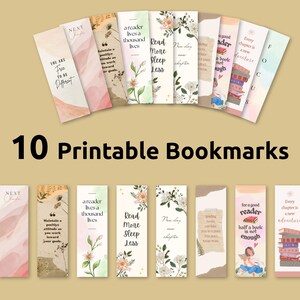 Printable Pastel Bookmarks Template, bookmarks, printable bookmarks, digital bookmark, pastel bookmarks, book, pastel, aesthetic bookmark