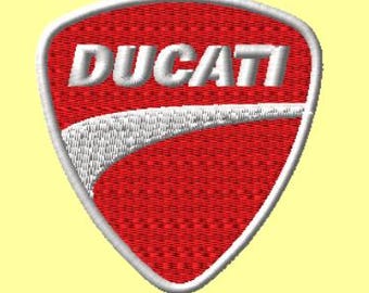D-U-C-A-T-I 3IN Car Logo | Digitized Embroidery Design in dst dsb pes jef sew exp xxx hus u?? vp3 File Format