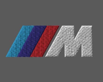 B-M-W M Logo 3IN Digitized Embroidery Design | dst dsb pes exp jef sew hus u?? xxx vp3 file format