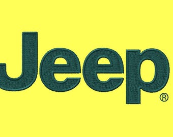 Jeep Logo Embroidery Design: 3-inch DST PES JEF Formats (Digital Download