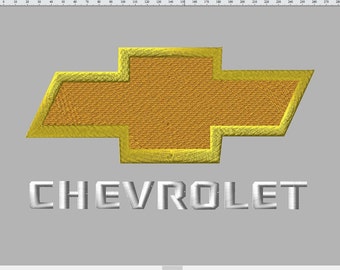 Chevrolet Car Logo: 9.5in Digitized Embroidery Design (DST PES JEF)