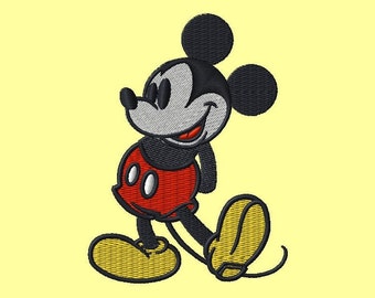 Mickey Mouse Embroidery Design: Classic 4-inch (Digital File)