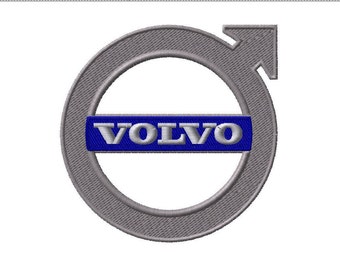 Volvo Car Logo: 3-inch Digitized Embroidery Design (DST PES JEF)