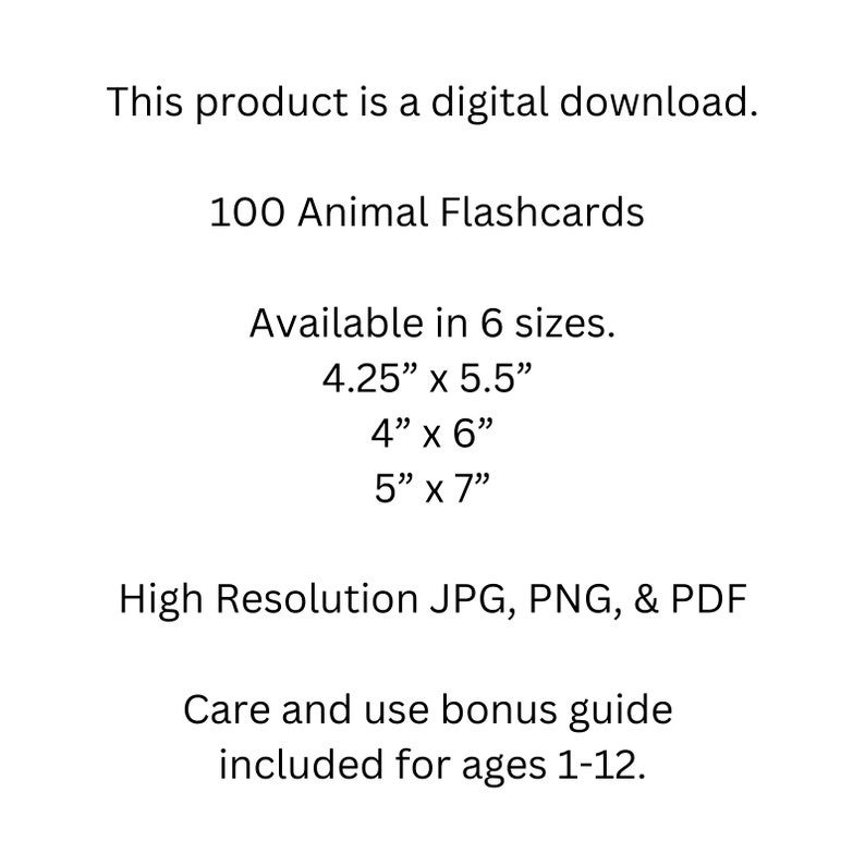 100 Printable Nomenclature Animal Flashcards - Etsy