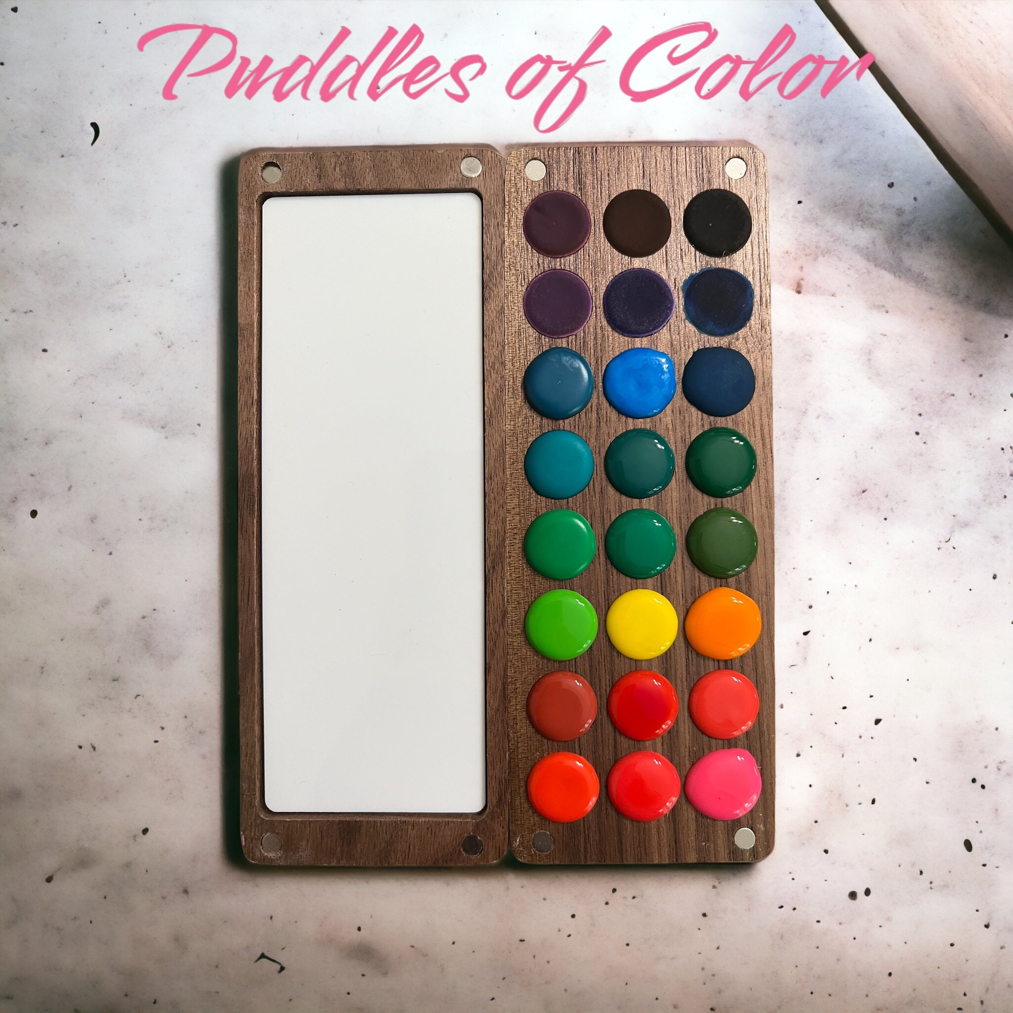 Primary Color Puddle Puddles of Color Handmade Watercolor Palette for Kids! - Etsy