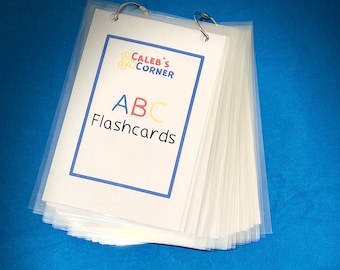 Pocket laminated alphabet flash cards
