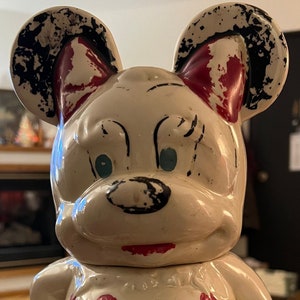Vintage Disney Turn About Mickey and Minnie Mouse MCM Cookie Jar