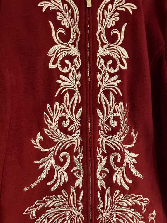 Bob Mackie Vintage Women’s Red Jacket Coat Wearab… - image 2