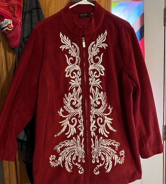 Bob Mackie Vintage Women’s Red Jacket Coat Wearab… - image 1