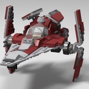 Ahsokas V-Type Starfighter Spaceship Brick build instructions T-6 Shuttle alt build