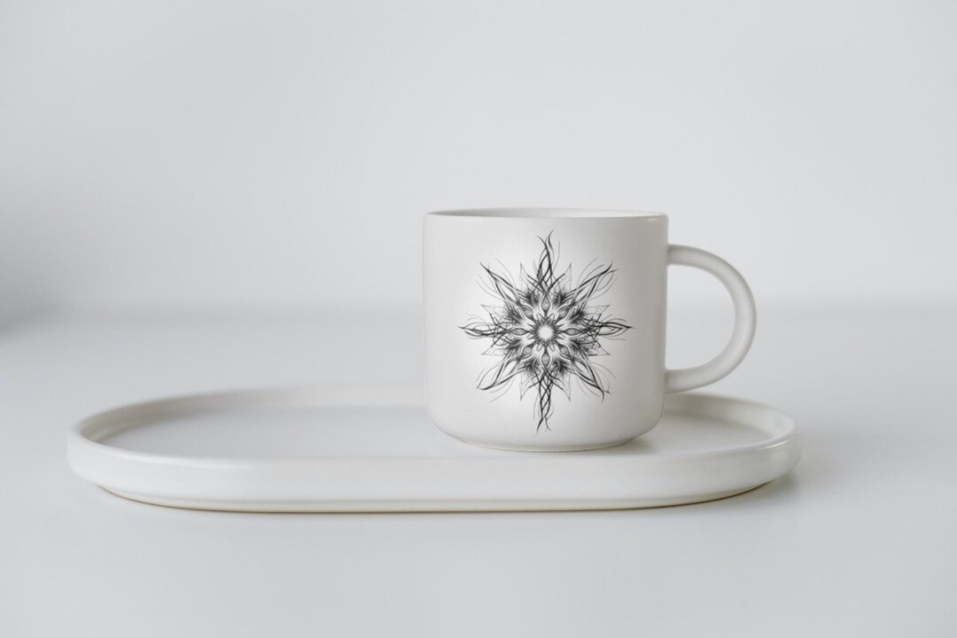 Line Drawing in Black & White, Aztec Star. PNG Digital Download - Etsy